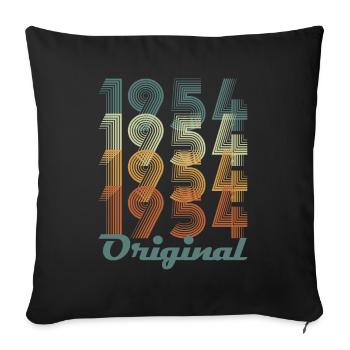 Original 1954 Vintage Cadeau Anniversaire - Housse de coussin décorative 45 x 45 cm - noir - Devant