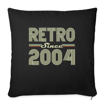 Rétro Depuis 2004 Vintage Cadeau d Anniversaire - Housse de coussin décorative 45 x 45 cm - noir - Devant