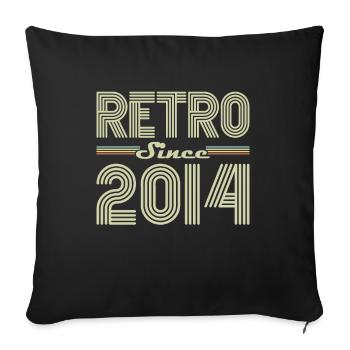 Rétro Depuis 2014 Vintage Cadeau d Anniversaire - Housse de coussin décorative 45 x 45 cm - noir - Devant