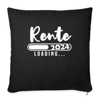 Rente 2024 Loading - Sofakissenbezug 45 x 45 cm - Schwarz - Vorne