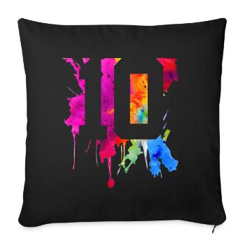 10 ANS 10E ANNIVERSAIRE - Housse de coussin décorative 45 x 45 cm - noir - Devant