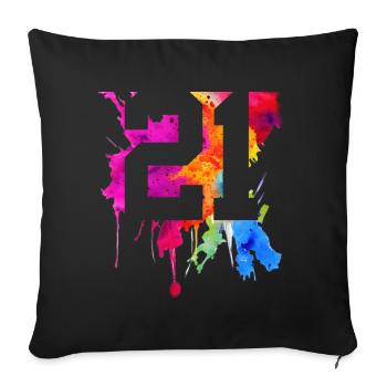 21 ANS 21E ANNIVERSAIRE - Housse de coussin décorative 45 x 45 cm - noir - Devant