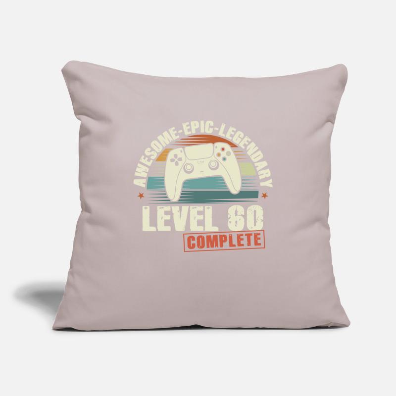 Level 60 Complete 60th Birthday Gift Sofa pillowcase 17,3'' x 17,3'' (45 x 45 cm)