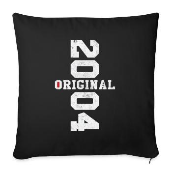 Original 2004 Rétro Cadeau d Anniversaire 20 ans - Housse de coussin décorative 45 x 45 cm - noir - Devant