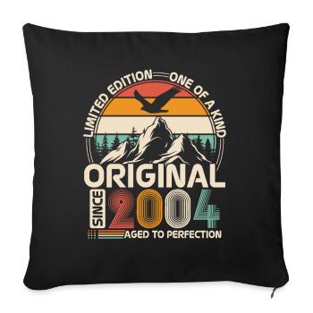 Original 2004 Vintage Anniversaire Rétro - Housse de coussin décorative 45 x 45 cm - noir - Devant