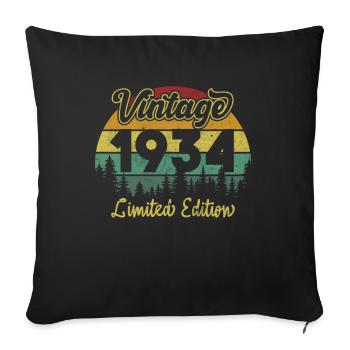 Vintage 1934 limited edition - Housse de coussin décorative 45 x 45 cm - noir - Devant