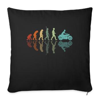 Motorcyclist Development - Sofa pillowcase 17,3'' x 17,3'' (45 x 45 cm) - black - Front