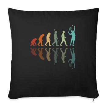 Évolution pour les joueurs de tennis - Housse de coussin décorative 45 x 45 cm - noir - Devant