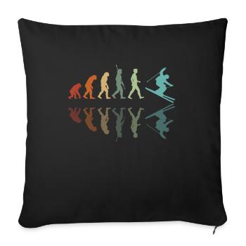Ski Entwicklung - Sofakissenbezug 45 x 45 cm - Schwarz - Vorne