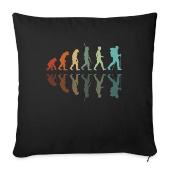 Hiking Development - Sofa pillowcase 17,3'' x 17,3'' (45 x 45 cm) - black - Front