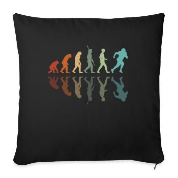 Rugby Entwicklung - Sofakissenbezug 45 x 45 cm - Schwarz - Vorne