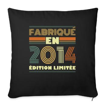 Fabriqué En 2014 Édition Limitée - Housse de coussin décorative 45 x 45 cm - noir - Devant