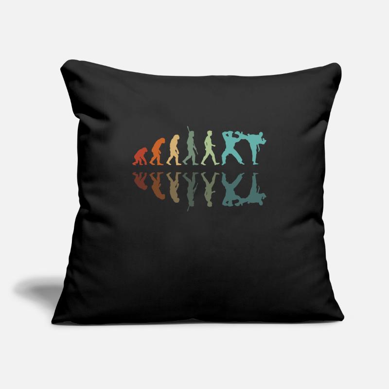 Évolution Karaté Housse de coussin décorative 45 x 45 cm