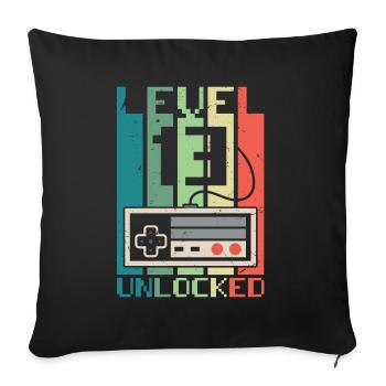 Niveau 13 débloqué - Housse de coussin décorative 45 x 45 cm - noir - Devant