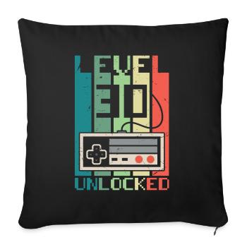 Niveau 30 débloqué - Housse de coussin décorative 45 x 45 cm - noir - Devant