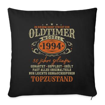30. Geburtstag Oldtimer 1994 - Sofakissenbezug 45 x 45 cm - Schwarz - Vorne