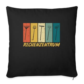 Rechenzentrum Gärtner Rechen Geschenk - Sofakissenbezug 45 x 45 cm - Schwarz - Vorne