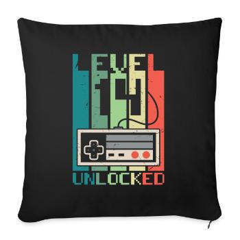 Niveau 14 débloqué - Housse de coussin décorative 45 x 45 cm - noir - Devant