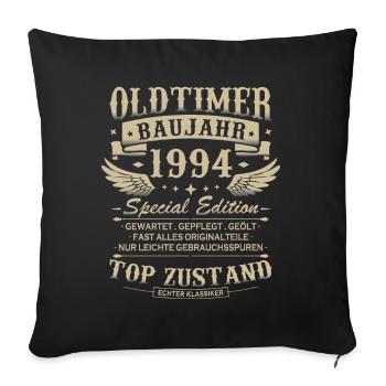 Oldtimer Baujahr 1994 Jahrgang Geburtstag Geschenk - Sofakissenbezug 45 x 45 cm - Schwarz - Vorne