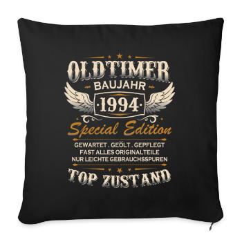 Oldtimer Baujahr 1994 Jahrgang Geburtstag Geschenk - Sofakissenbezug 45 x 45 cm - Schwarz - Vorne