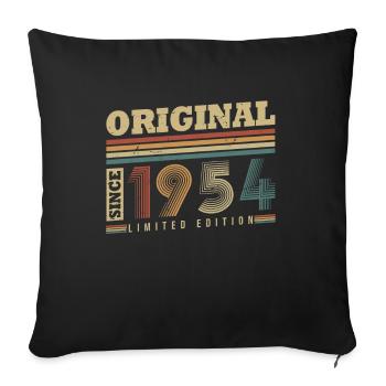 Original Since 1954 Vintage Gift Birthday - Sofa pillowcase 17,3'' x 17,3'' (45 x 45 cm) - black - Front