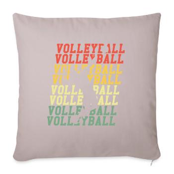 Joueurs de volley-ball vintage - Housse de coussin décorative 45 x 45 cm - taupe clair - Devant