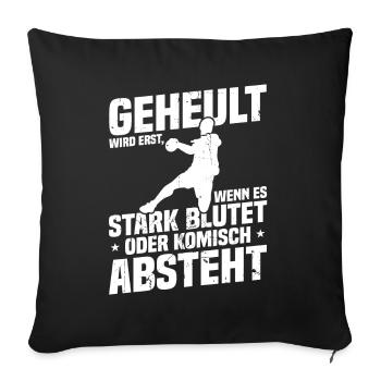 Handball nix for wimps Gift for handballer - Sofa pillowcase 17,3'' x 17,3'' (45 x 45 cm) - black - Front