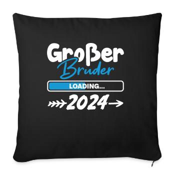 Großer Bruder Loading 2024 - Sofakissenbezug 45 x 45 cm - Schwarz - Vorne