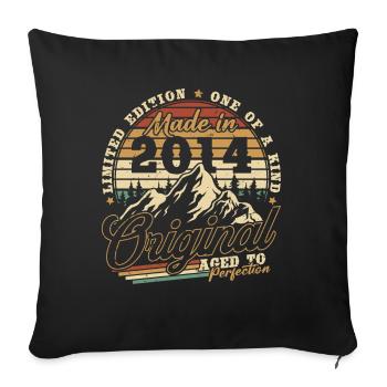 Original 2014 Vintage Retro Geburtstagsgeschenk - Sofakissenbezug 45 x 45 cm - Schwarz - Vorne