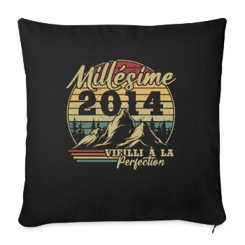 Vintage 2014 - Sofa pillowcase 17,3'' x 17,3'' (45 x 45 cm) - black - Front