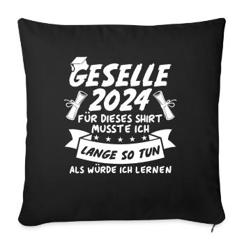 Journeyman 2024 - Sofa pillowcase 17,3'' x 17,3'' (45 x 45 cm) - black - Front