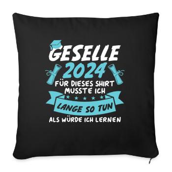 Journeyman 2024 - Sofa pillowcase 17,3'' x 17,3'' (45 x 45 cm) - black - Front