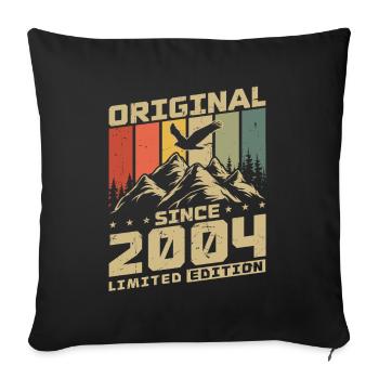 Original 2004 Vintage Retro Birthday Gift - Sofa pillowcase 17,3'' x 17,3'' (45 x 45 cm) - black - Front
