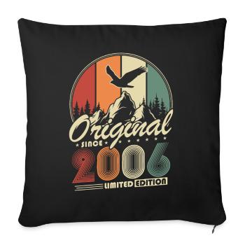 Original 2006 Vintage Retro Birthday Gift - Sofa pillowcase 17,3'' x 17,3'' (45 x 45 cm) - black - Front