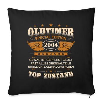 Vintage Car Year 2004 Born Vintage Birthday - Sofa pillowcase 17,3'' x 17,3'' (45 x 45 cm) - black - Front
