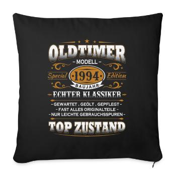 Oldtimer Baujahr 1994 Jahrgang Geburtstag Geschenk - Sofakissenbezug 45 x 45 cm - Schwarz - Vorne