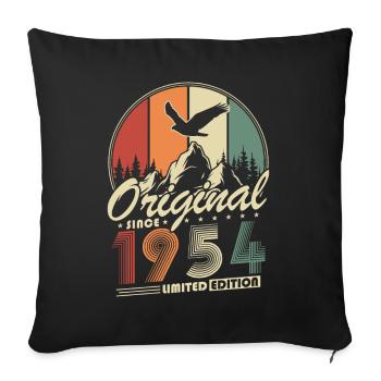 Original 1954 Vintage Retro Birthday Gift - Sofa pillowcase 17,3'' x 17,3'' (45 x 45 cm) - black - Front