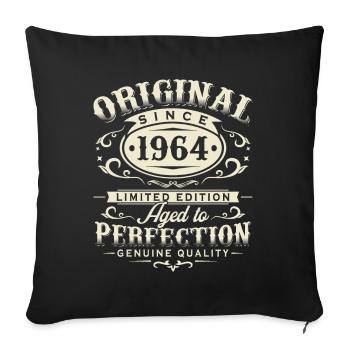 Original 1964 Retro Birthday Gift - Sofa pillowcase 17,3'' x 17,3'' (45 x 45 cm) - black - Front