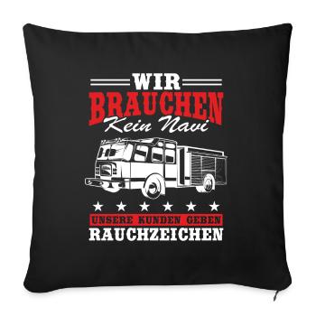 Nous n’avons pas besoin de donner un GPS à nos clients - Housse de coussin décorative 45 x 45 cm - noir - Devant