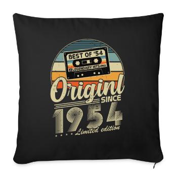 Original Since 1954 Vintage Birthday Gift - Sofa pillowcase 17,3'' x 17,3'' (45 x 45 cm) - black - Front