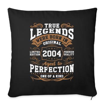 Legends Born in 2004 - Sofa pillowcase 17,3'' x 17,3'' (45 x 45 cm) - black - Front