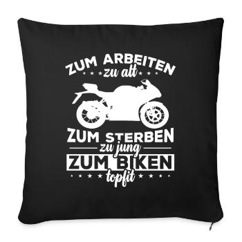 Pour faire du vélo en pleine forme - Housse de coussin décorative 45 x 45 cm - noir - Devant