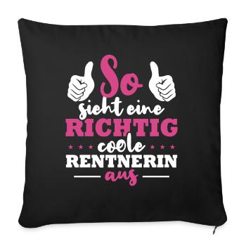 Voilà à quoi ressemble un retraité vraiment cool - Housse de coussin décorative 45 x 45 cm - noir - Devant
