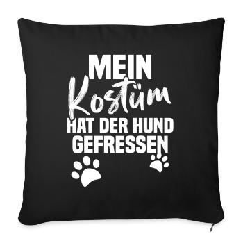Le chien a mangé mon costume - Housse de coussin décorative 45 x 45 cm - noir - Devant