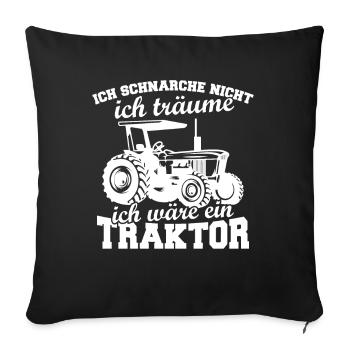 Don't snore, I dream I'm a tract - Sofa pillowcase 17,3'' x 17,3'' (45 x 45 cm) - black - Front