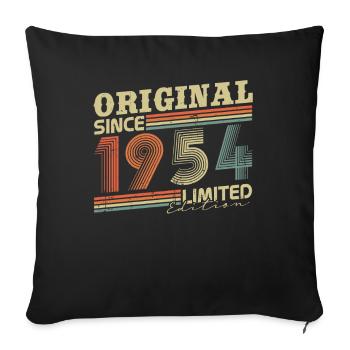 Original Since 1954 Vintage Birthday Gift - Sofa pillowcase 17,3'' x 17,3'' (45 x 45 cm) - black - Front