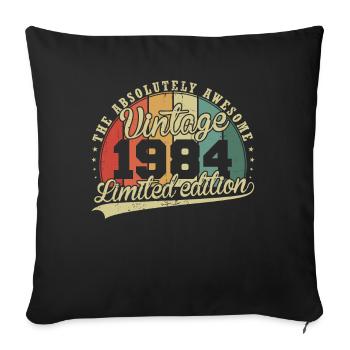 Great Since 1984 Vintage Vintage 1984 Gift - Sofa pillowcase 17,3'' x 17,3'' (45 x 45 cm) - black - Front