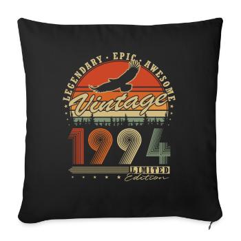 Légendaire 1994 Vintage Vintage cadeau d’anniversaire - Housse de coussin décorative 45 x 45 cm - noir - Devant