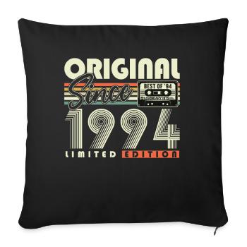 Original Since 1994 Vintage Birthday Gift - Sofa pillowcase 17,3'' x 17,3'' (45 x 45 cm) - black - Front