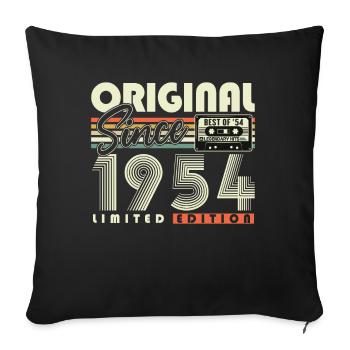 Original Since 1954 Vintage Birthday Gift - Sofa pillowcase 17,3'' x 17,3'' (45 x 45 cm) - black - Front
